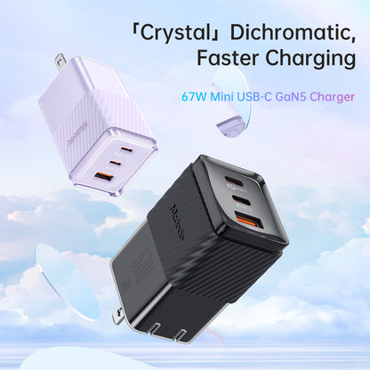 Mcdodo CH-148 67W GaN 5 Mini Fast Charger US Plug Dichromatic Series