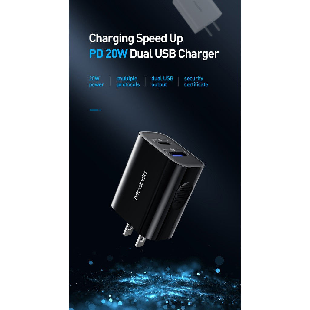 Mcdodo CH-867 Tesla Series 20W PD+QC Charger (US plug)