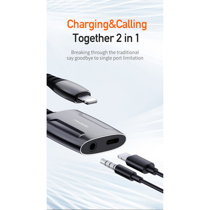 Mcdodo CA-6340 Lightning to Lightning and DC3.5mm cable 0.1m(Support call function)