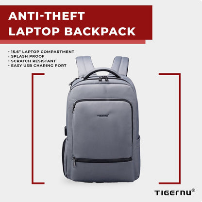 Tigernu T-B3585 15.6 inch Anti Theft Laptop Backpack with Lock