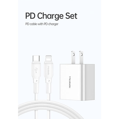 Mcdodo CH-995 20W Single Port PD Cable + PD Charger Set (US plug) Overseas version