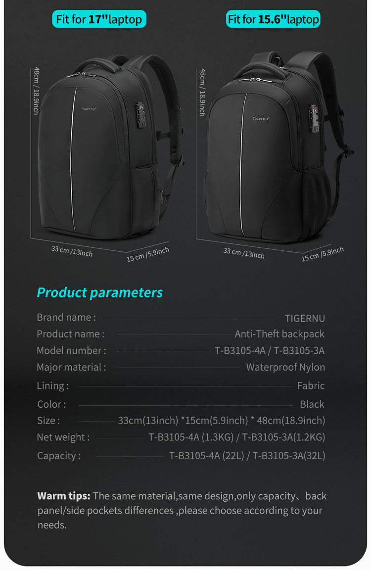 Tigernu T B3105 3A 4A Vintage Laptop Backpack