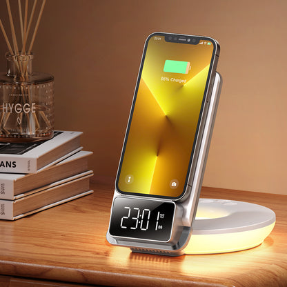 Mcdodo CH-1610 4 in 1 Desktop Wireless Charger with Alarm & Night Light